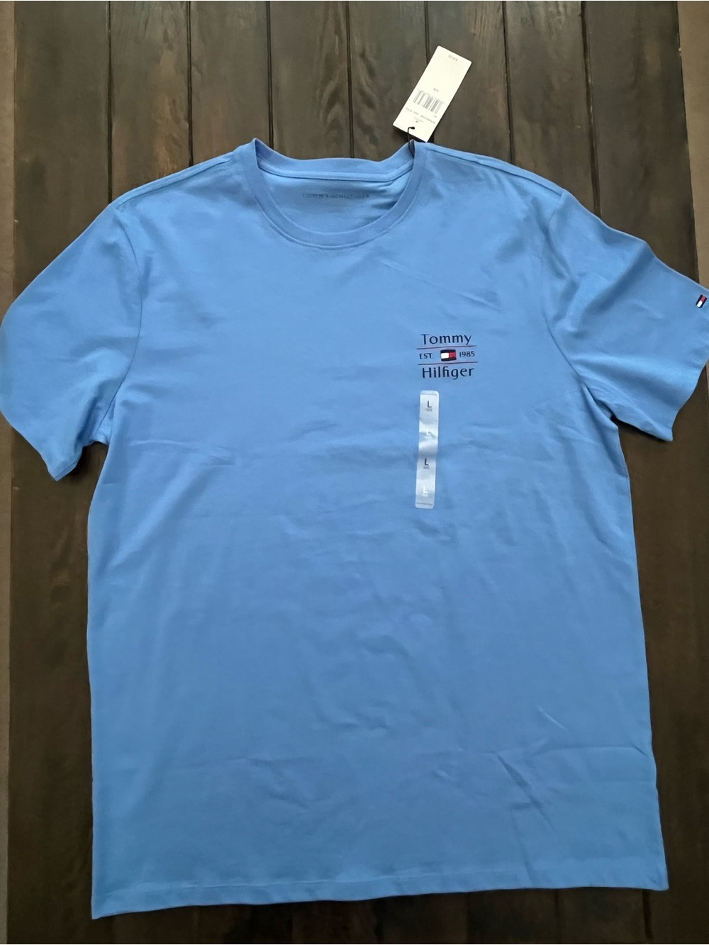Tommy Hilfiger Light Blue Short Sleeve Logo Tee